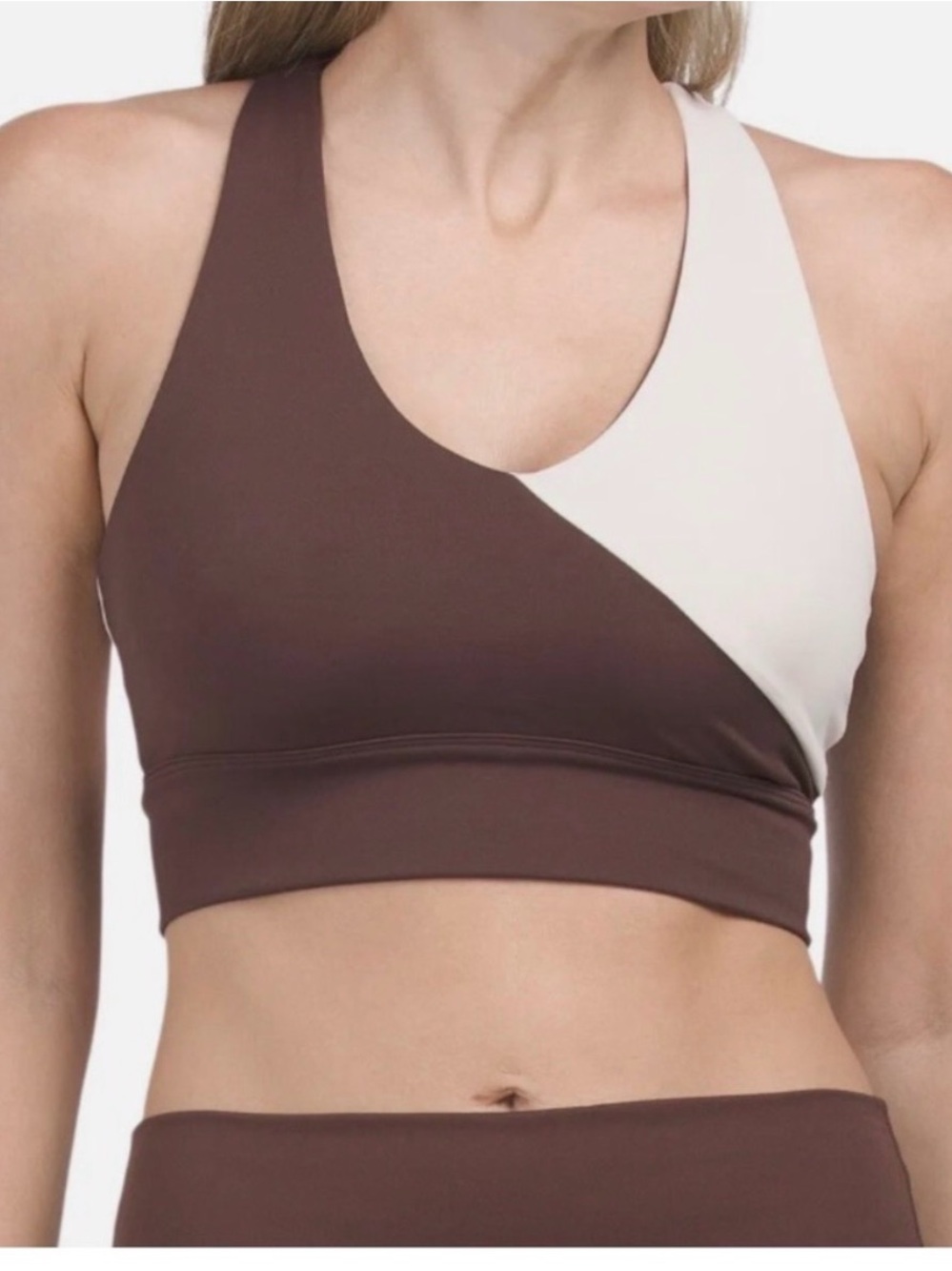 WILO V Neck Bra in Chocolate/Clay Shade.
